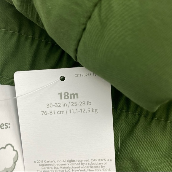 Carter’s Baby Boys Hooded Parka Jacket/Coat NWT - Picture 8 of 8